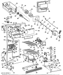 Section Diagram and Parts List for TFX22TNA  General Electric Refrigerator