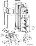 FREEZER DOOR Diagram and Parts List for TFCW24RMA  General Electric Refrigerator