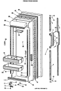 FRESH FOOD DOOR Diagram and Parts List for TFCW24RMA  General Electric Refrigerator