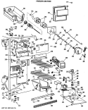 FREEZER SECTION Diagram and Parts List for TFCW24RMA  General Electric Refrigerator