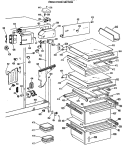 FRESH FOOD SECTION Diagram and Parts List for TFCW27FMA  General Electric Refrigerator