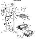 FRESH FOOD SECTION Diagram and Parts List for TFE20DMA  General Electric Refrigerator