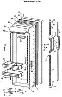 FRESH FOOD DOOR Diagram and Parts List for TFE27EMA  General Electric Refrigerator