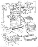 Part Location Diagram of WR17X2166 GE HSG CONT & LABEL Assembly