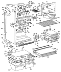 Section Diagram and Parts List for TBEW18ZPKRWH  General Electric Refrigerator