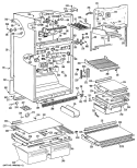 Section Diagram and Parts List for TBEW19ZPERWH  General Electric Refrigerator