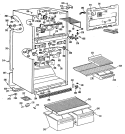Section Diagram and Parts List for TBE18PRERAD  General Electric Refrigerator