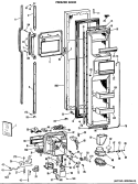 FREEZER DOOR Diagram and Parts List for TFE27FMA  General Electric Refrigerator