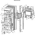 FRESH FOOD DOOR Diagram and Parts List for TFEW27FMA  General Electric Refrigerator
