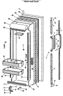 FRESH FOOD DOOR Diagram and Parts List for TFE27RMA  General Electric Refrigerator