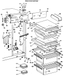 FRESH FOOD SECTION Diagram and Parts List for TFEW27FNA  General Electric Refrigerator