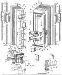 Section Diagram and Parts List for TFH22RNA  General Electric Refrigerator