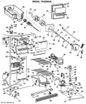 Section Diagram and Parts List for TFH22RNA  General Electric Refrigerator