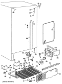 Section Diagram and Parts List for TFH22RNA  General Electric Refrigerator