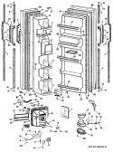 Section Diagram and Parts List for TFX20RNB  General Electric Refrigerator