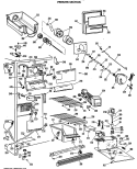 FREEZER SECTION Diagram and Parts List for TFX20RNB  General Electric Refrigerator