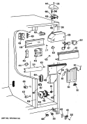 Section Diagram and Parts List for TFHA22RRAAD  General Electric Refrigerator