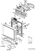 Section Diagram and Parts List for GSD640P-36BA  General Electric Dishwasher