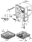 Section Diagram and Parts List for GSD640P-36BA  General Electric Dishwasher