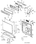 Section Diagram and Parts List for GSD2800S40  General Electric Dishwasher