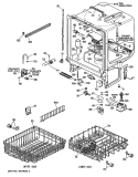 Section Diagram and Parts List for GSD2800S40  General Electric Dishwasher