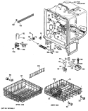 Section Diagram and Parts List for GSC870M03  General Electric Dishwasher