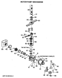 MOTOR - PUMP MECHANISM Diagram and Parts List for GSC870M03  General Electric Dishwasher