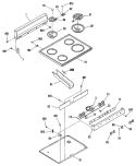 Section Diagram and Parts List for JBS04P1  General Electric Range
