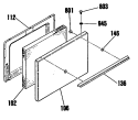 Part Location Diagram of WB56X1896 GE PANEL-OVEN DOOR-WHITE