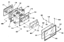 Section Diagram and Parts List for JB579GR1  General Electric Range