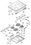 Section Diagram and Parts List for JB575GS3BK  General Electric Range