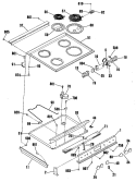 Part Location Diagram of WB62K5028 GE MAIN TOP-WHITE