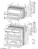Section Diagram and Parts List for TBE16DPERAD  General Electric Refrigerator