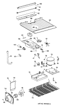 Section Diagram and Parts List for TBE16ZPHRAD  General Electric Refrigerator