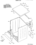 CABINET & TOP Diagram and Parts List for DDE7100MDL  General Electric Dryer