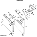 CABINET FRONT Diagram and Parts List for DDE7100MDL  General Electric Dryer