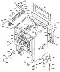 RANGE Diagram and Parts List for JBP55G*R1  General Electric Range