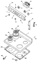 Section Diagram and Parts List for JBP22*R1  General Electric Range