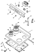 Section Diagram and Parts List for JBP27G*R1  General Electric Range