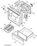 Section Diagram and Parts List for JBP27G*R1  General Electric Range