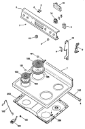 Section Diagram and Parts List for JBS27G*R1  General Electric Range