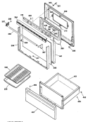 Section Diagram and Parts List for JBS27G*R1  General Electric Range