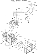 Section Diagram and Parts List for JB576GR1  General Electric Range