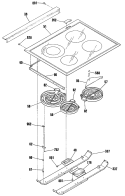 RANGE Diagram and Parts List for JSP39GR1  General Electric Range