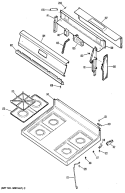 Section Diagram and Parts List for JGBC12GEN2  General Electric Range