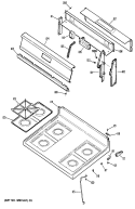 Section Diagram and Parts List for JGBS12GEN2  General Electric Range