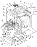 Section Diagram and Parts List for JGAS02PN4  General Electric Range
