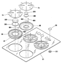 Part Location Diagram of WB31K5028 GE BURNER GRATE-BLACK