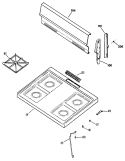 Section Diagram and Parts List for JGBS04GPR1  General Electric Range