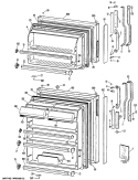 Section Diagram and Parts List for TBX16DPERAD  General Electric Refrigerator